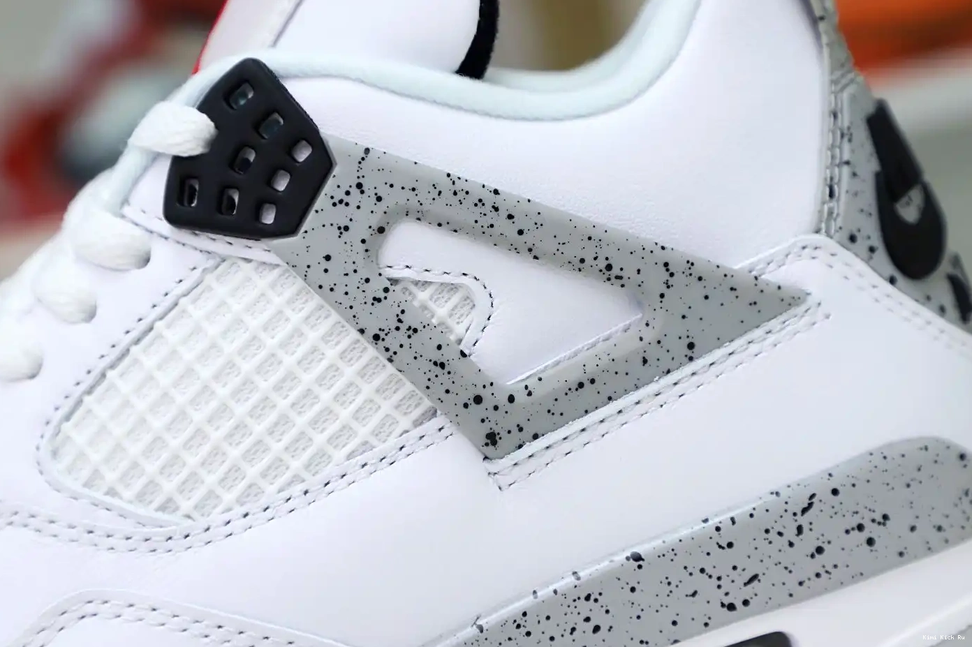 White Jordan 4 Kimikick Retro Air Cement 0328